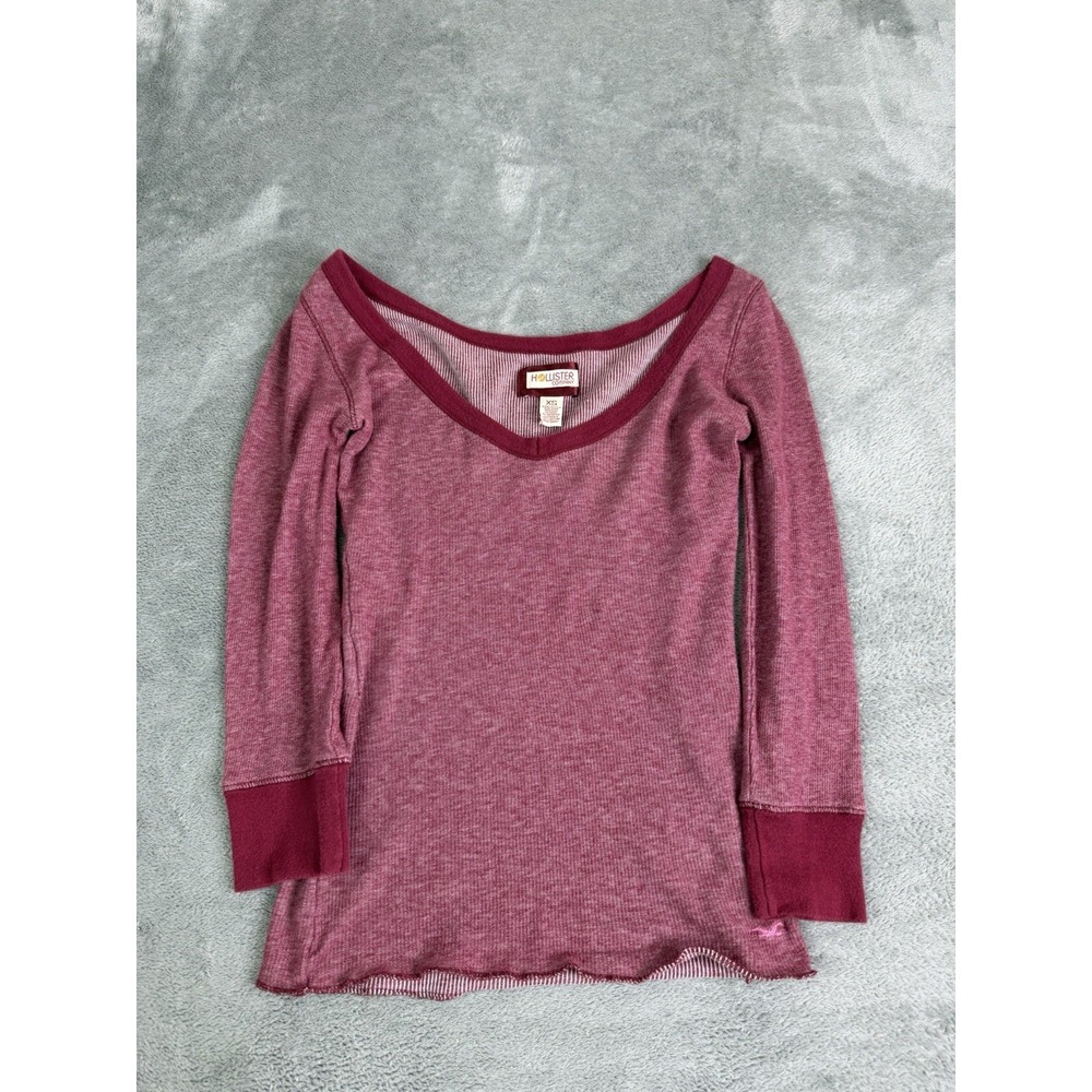 Vintage Y2K Hollister Thermal Babydoll T Shirt Women's Size XS Pink Bella Swan